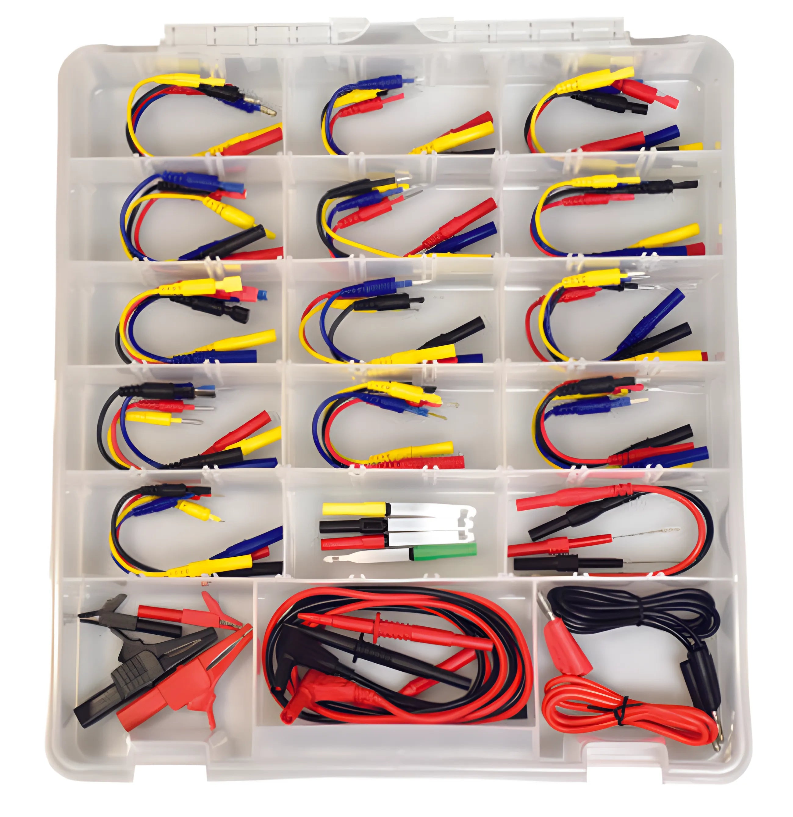 What is the longest stackable banana test lead you have? And part number?