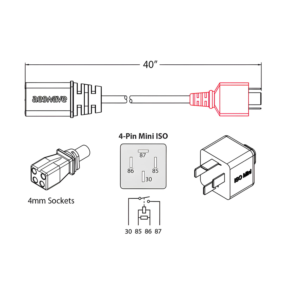 4-Pin ISO Mini