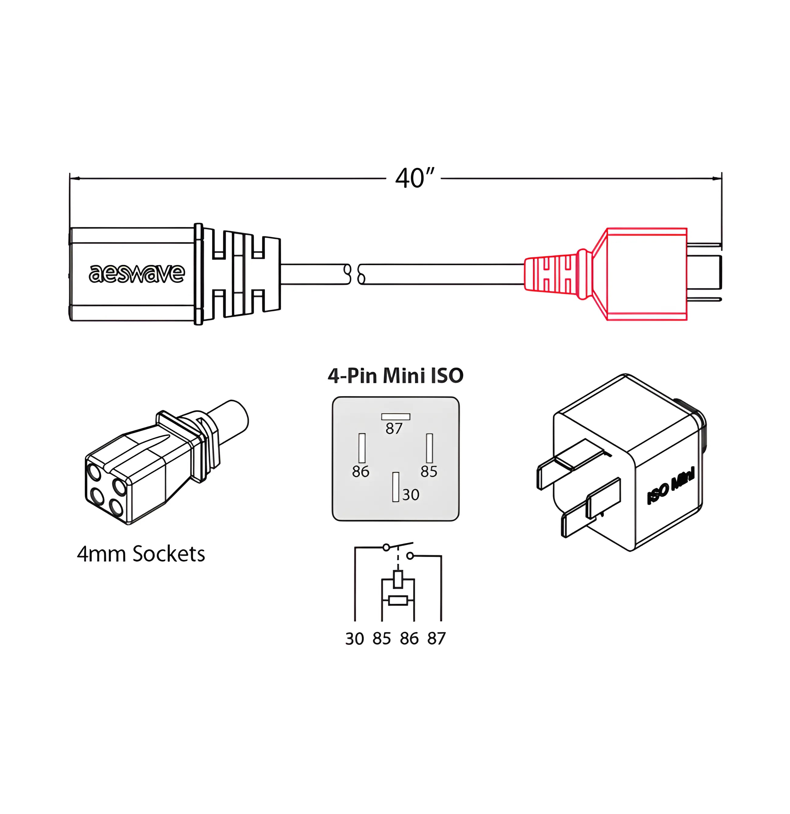 4-Pin ISO Mini