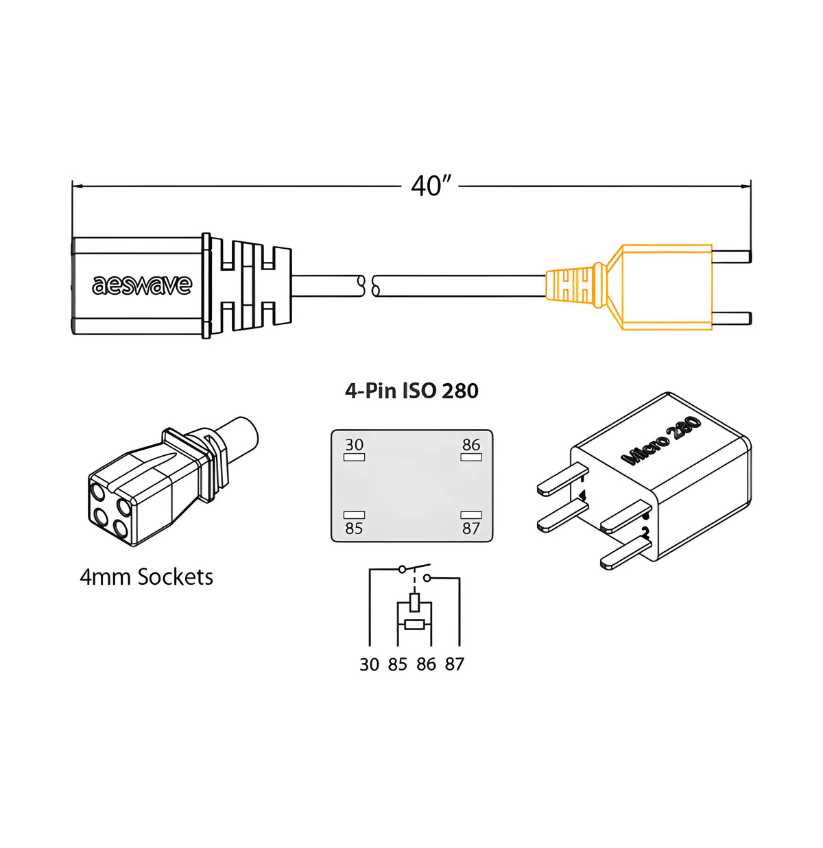 4-pin Cable Set