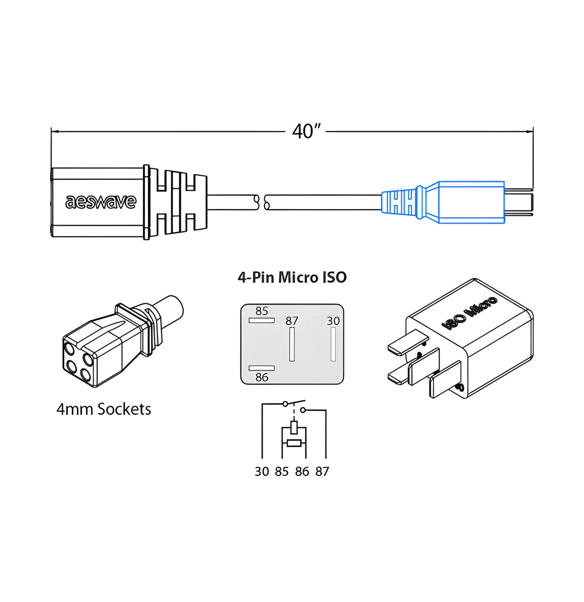 4-pin Cable Set