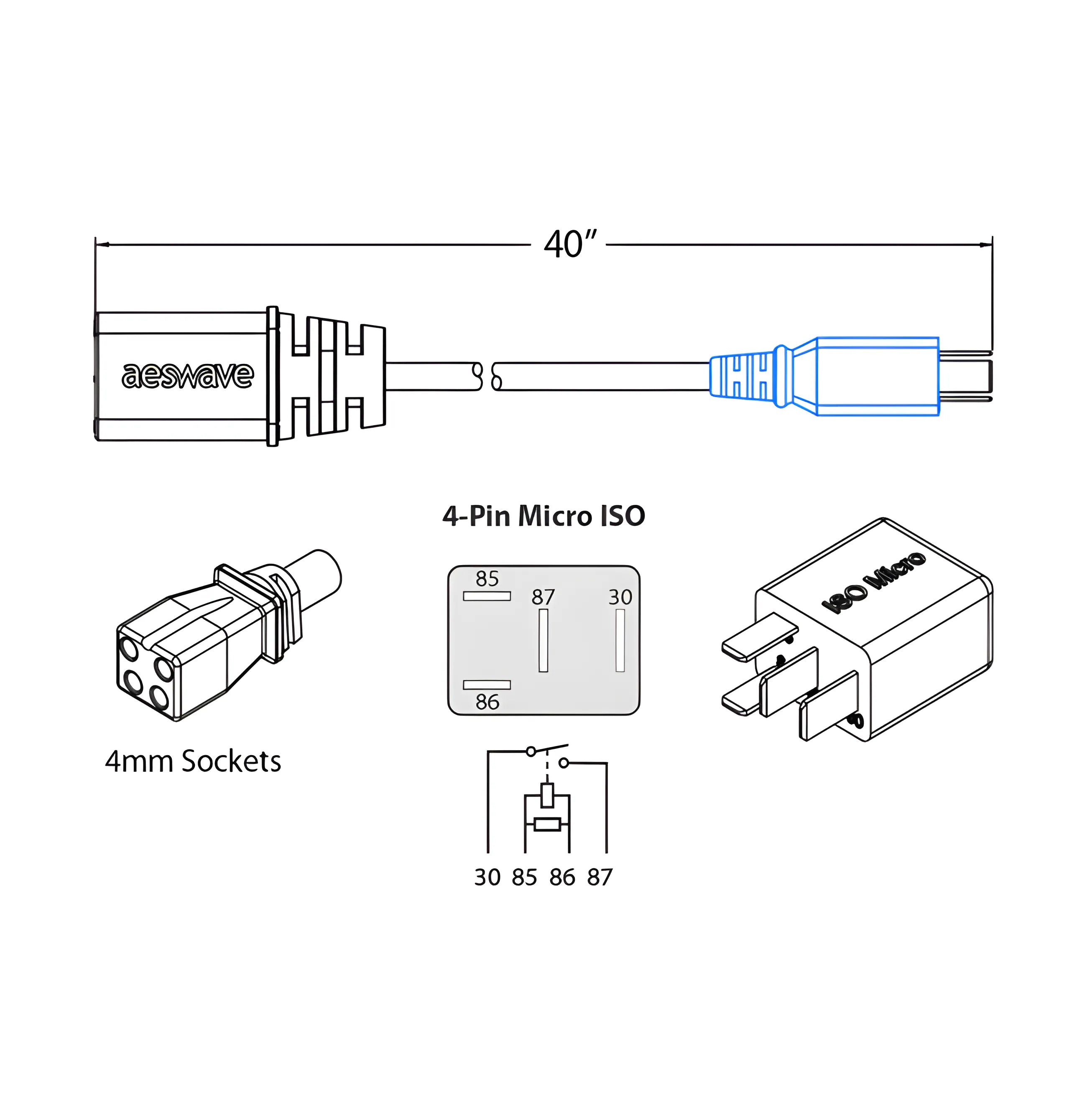 4-pin Cable Set