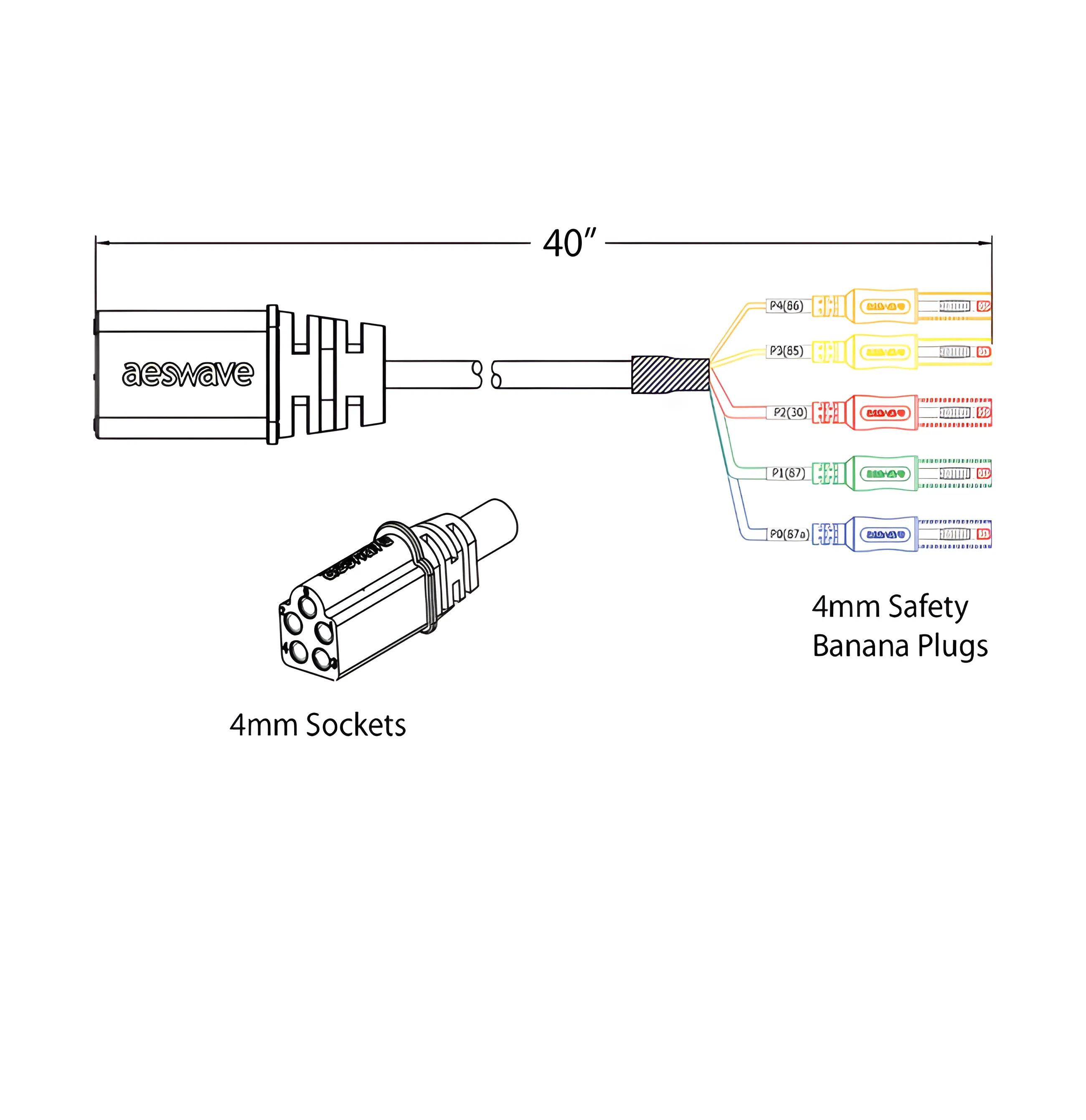5-pin Universal Cable with Terminal Leads