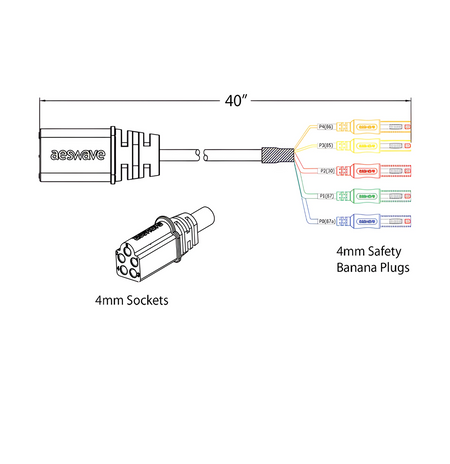 5-pin Universal Cable with Terminal Leads
