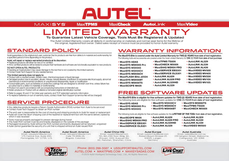 Autel TS608 Total Care Program € 1 Year