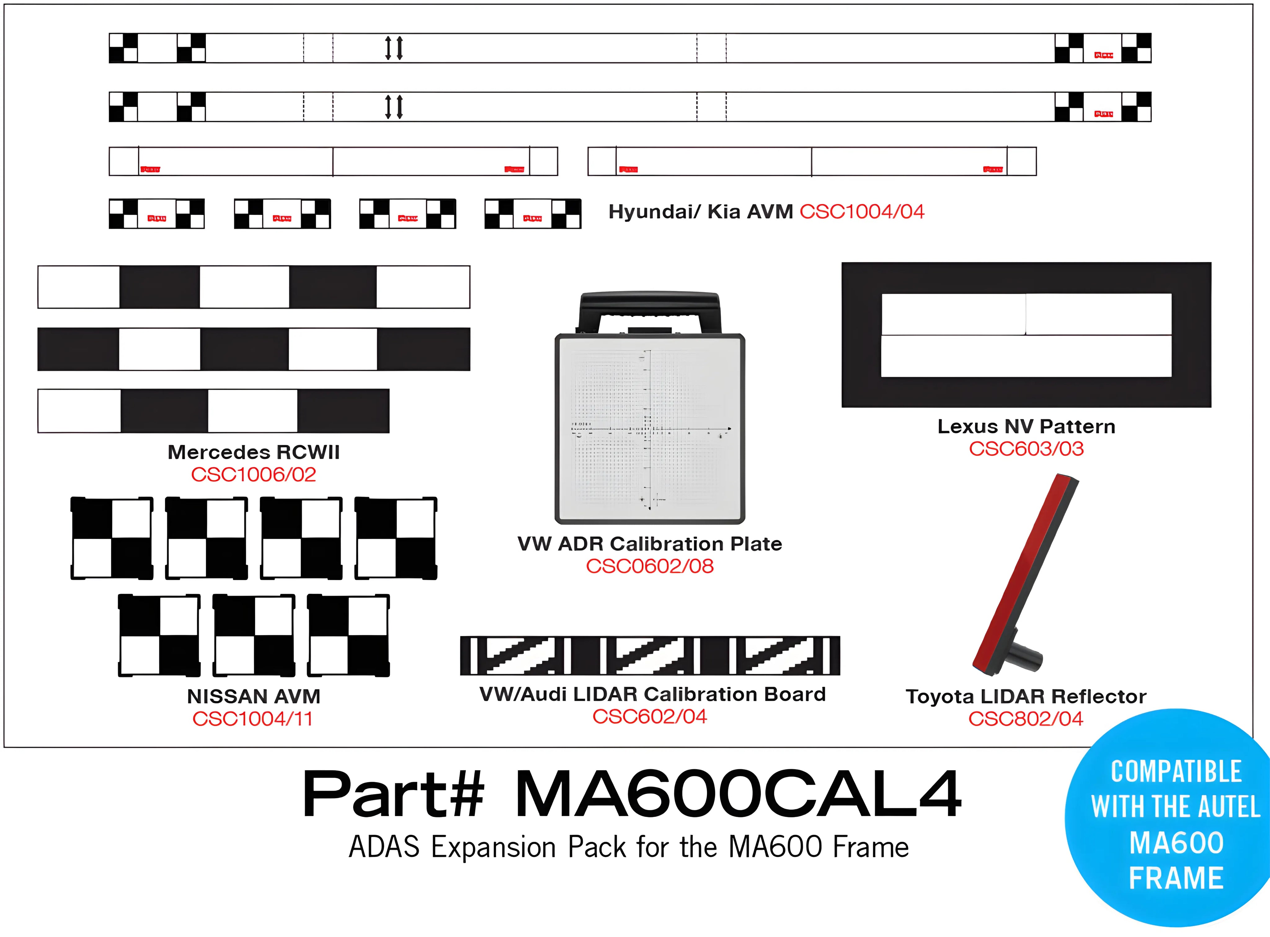 CAL 4 Kit for MA600 Frame