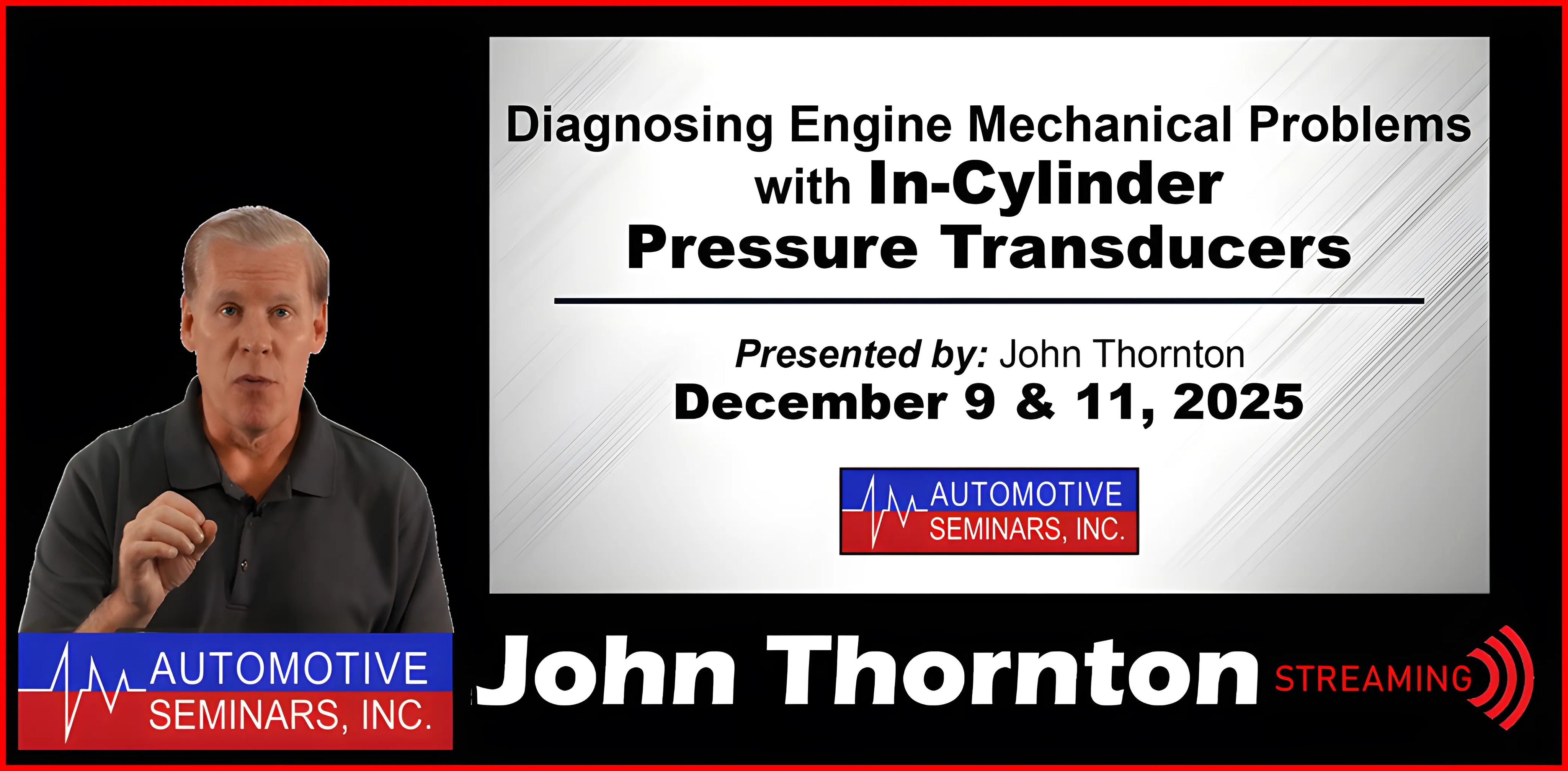 Diagnosing Engine Mechanical Problems with In-Cylinder Pressure Transducers by John Thornton