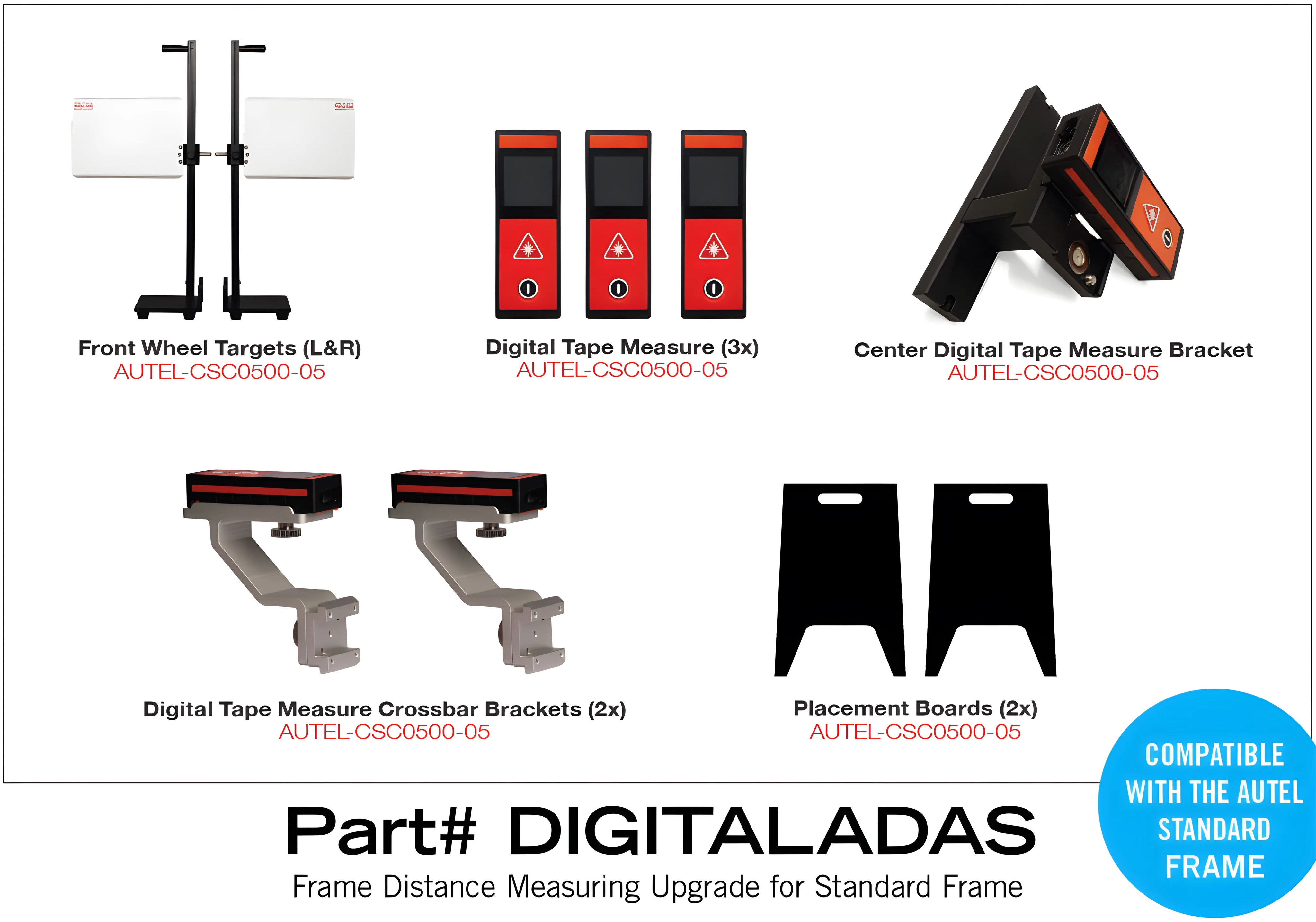 Digital Measurement Laser Kit for ADAS Standard Frame (DIGITALADAS)