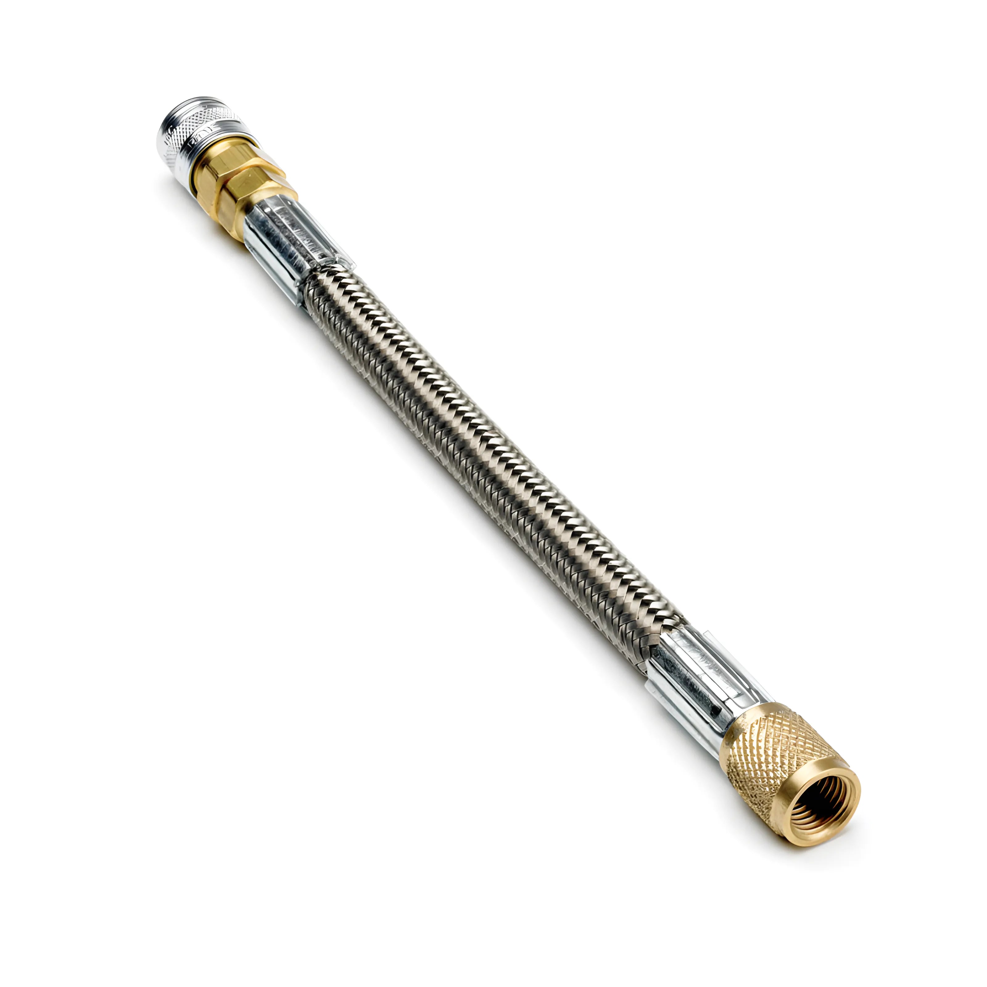 Fuel pressure test hose, large scrader valve