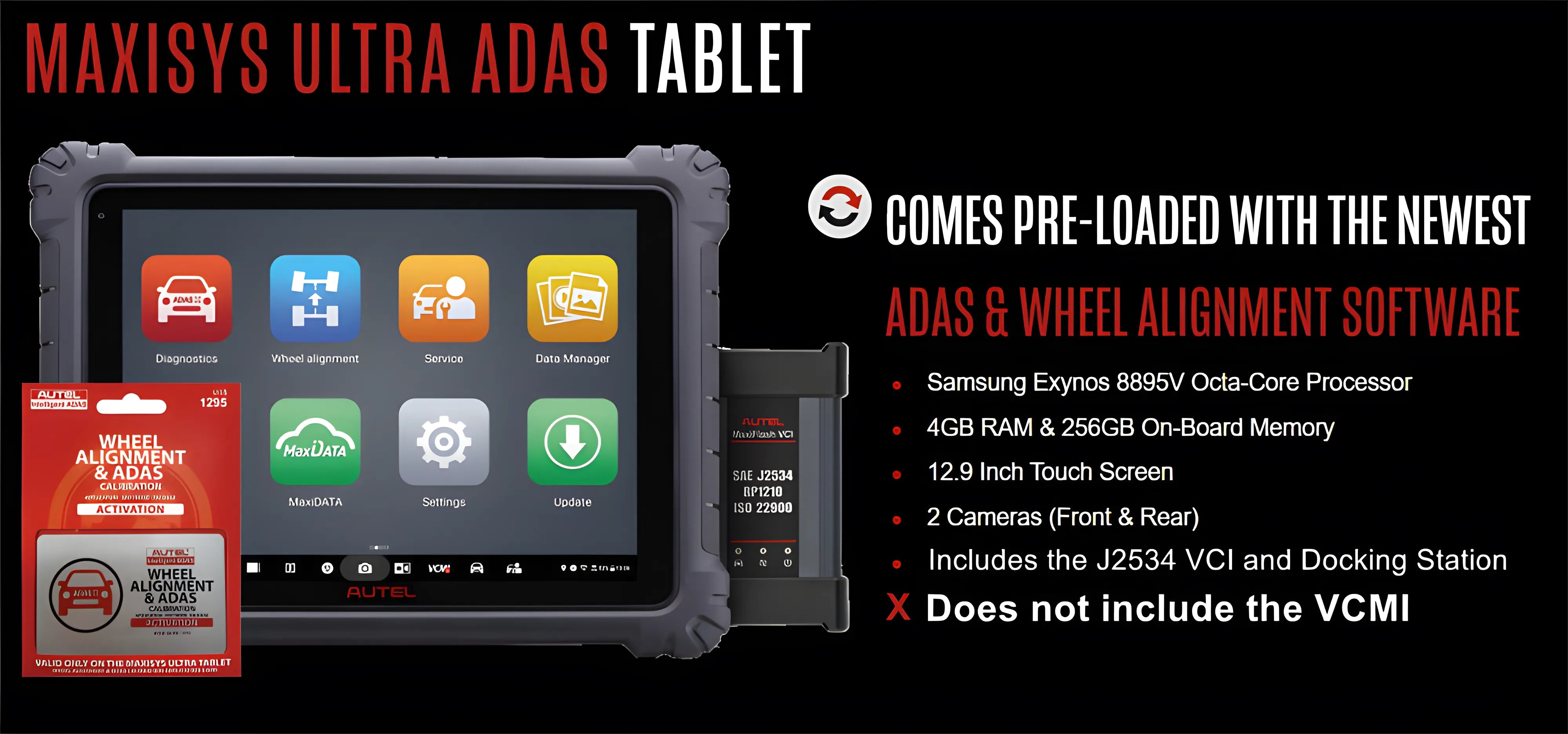 IA900WA Wheel Alignment and ADAS All Systems Package with MSULTRAADAS Tablet