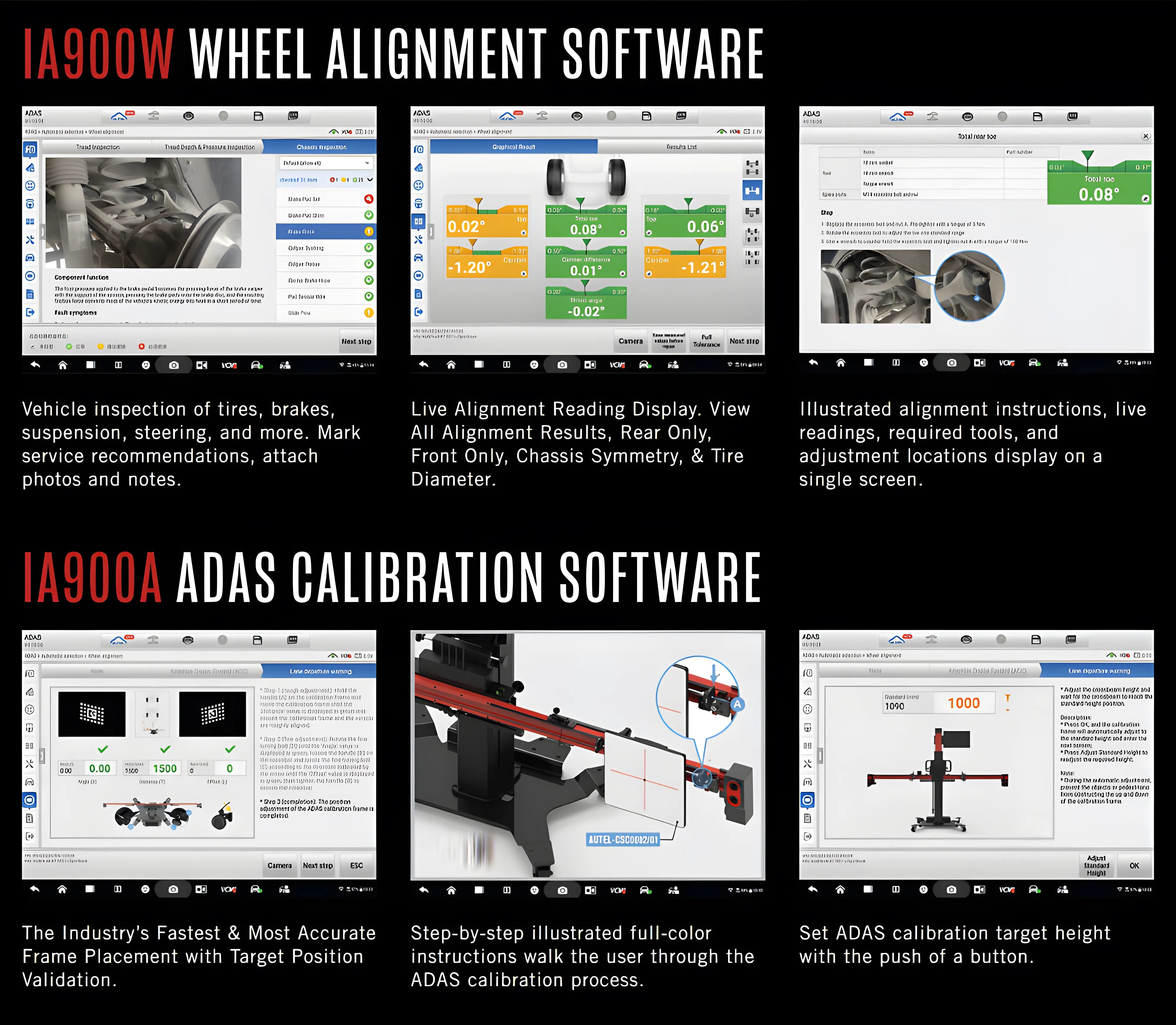 IA900WA Wheel Alignment and ADAS All Systems Package with MSULTRAADAS Tablet