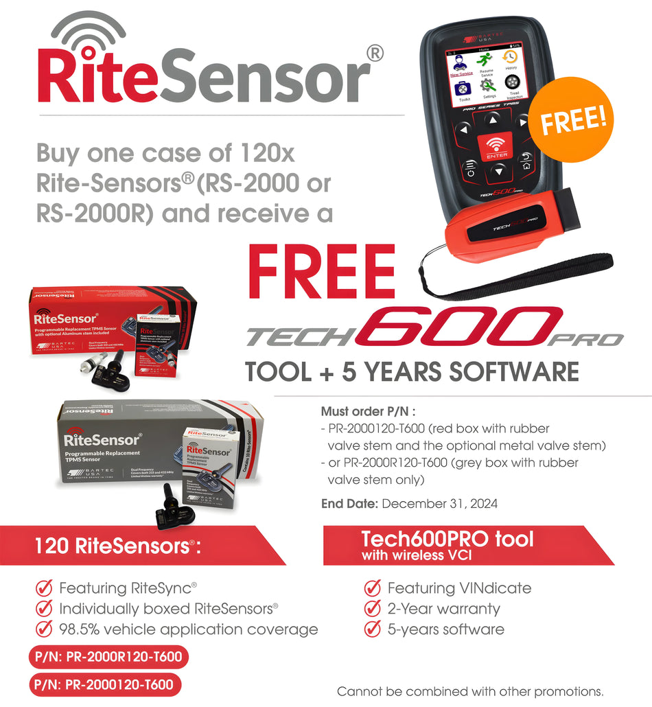 RITE-SENSOR case of 120 Sensors w/Free Tech600PRO