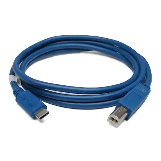 USB type C plug - USB type B(2) plug 1.2m Blue