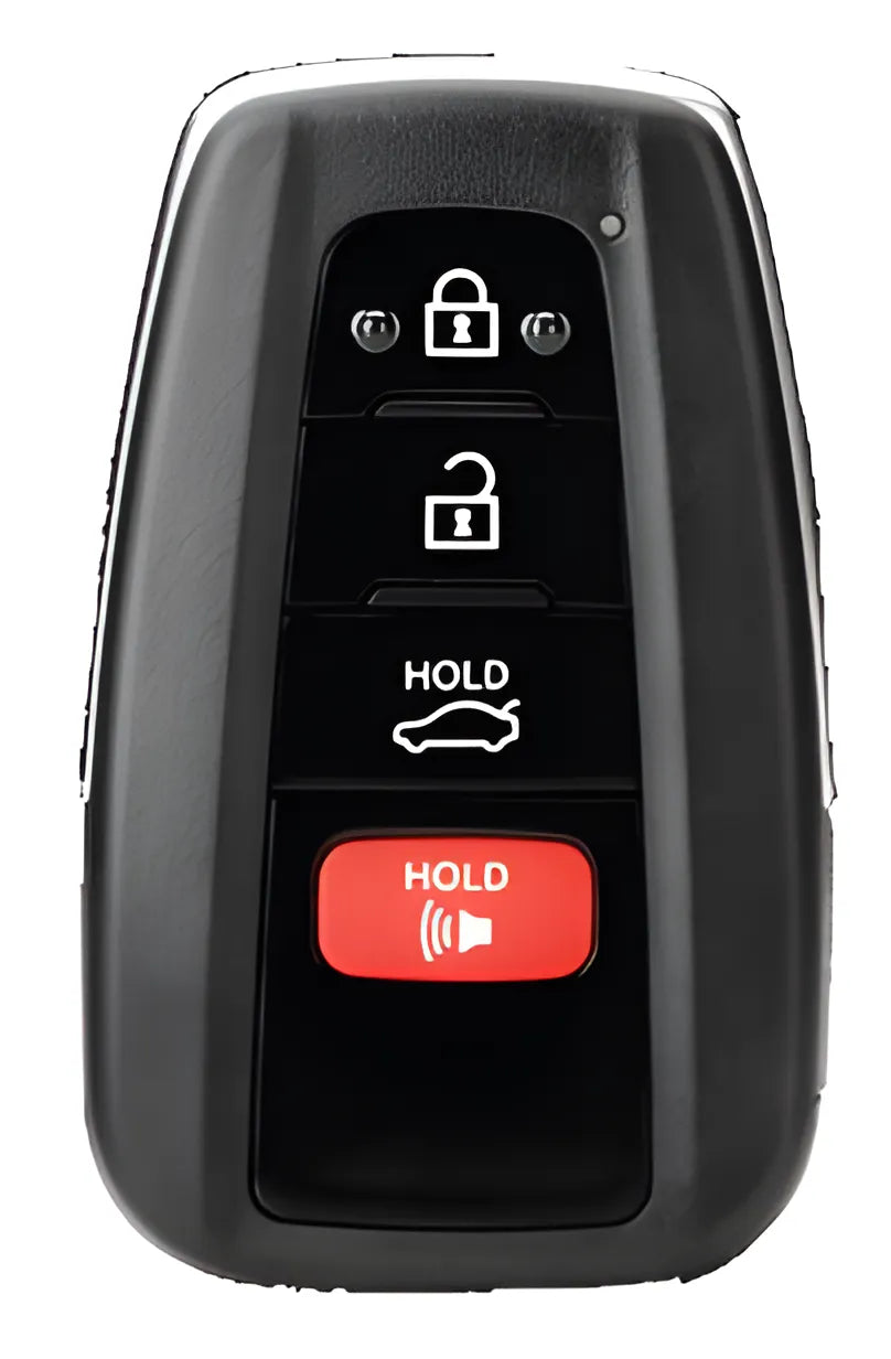 Toyota-styled 8A-chipped IKEY with 4-button, Lock, Unlock, Trunk, Panic (IKEYTY8A4TP)