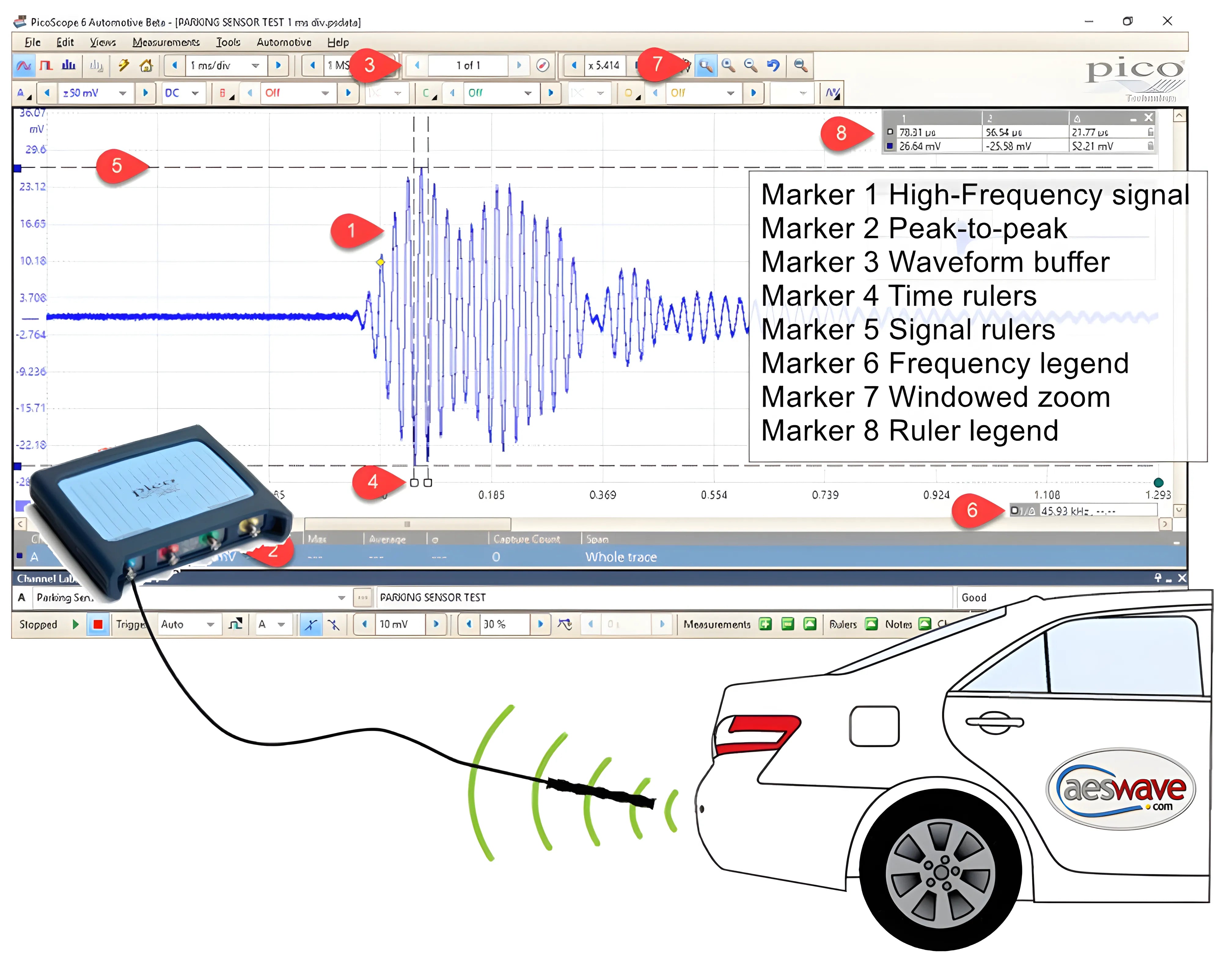 Ultrasonic Parking Sensor Detector