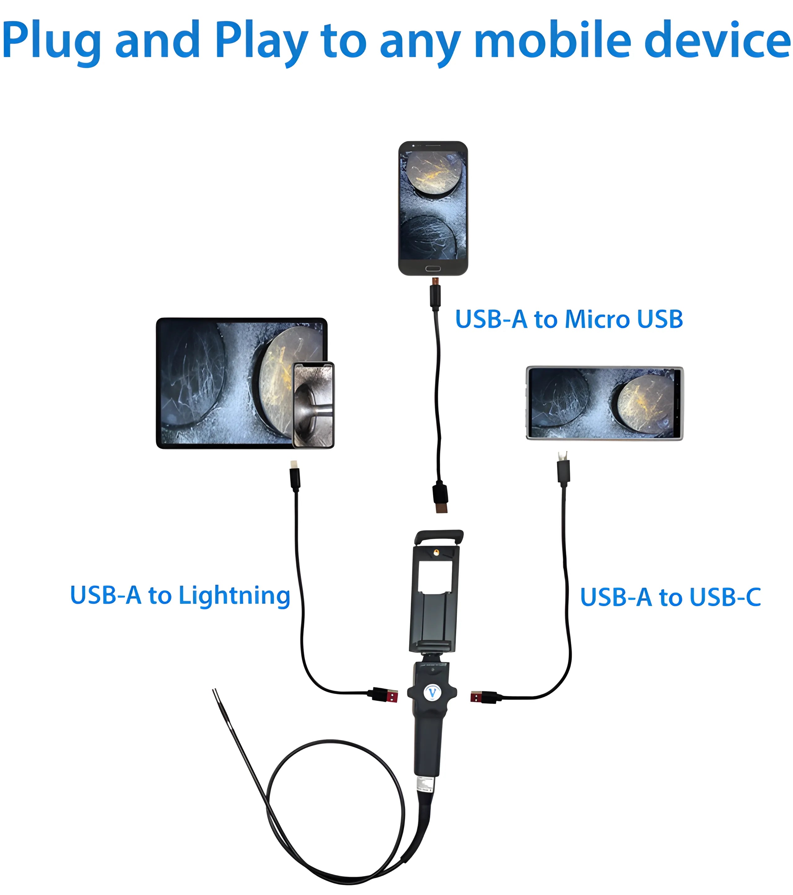 Vividia VA-655i borescope for iPhone iPad Android