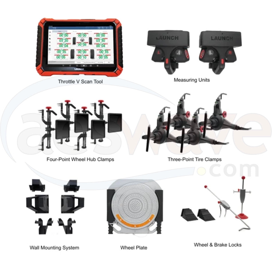 Launch X-613 Advanced Wheel Aligner with Thottle V Tablet