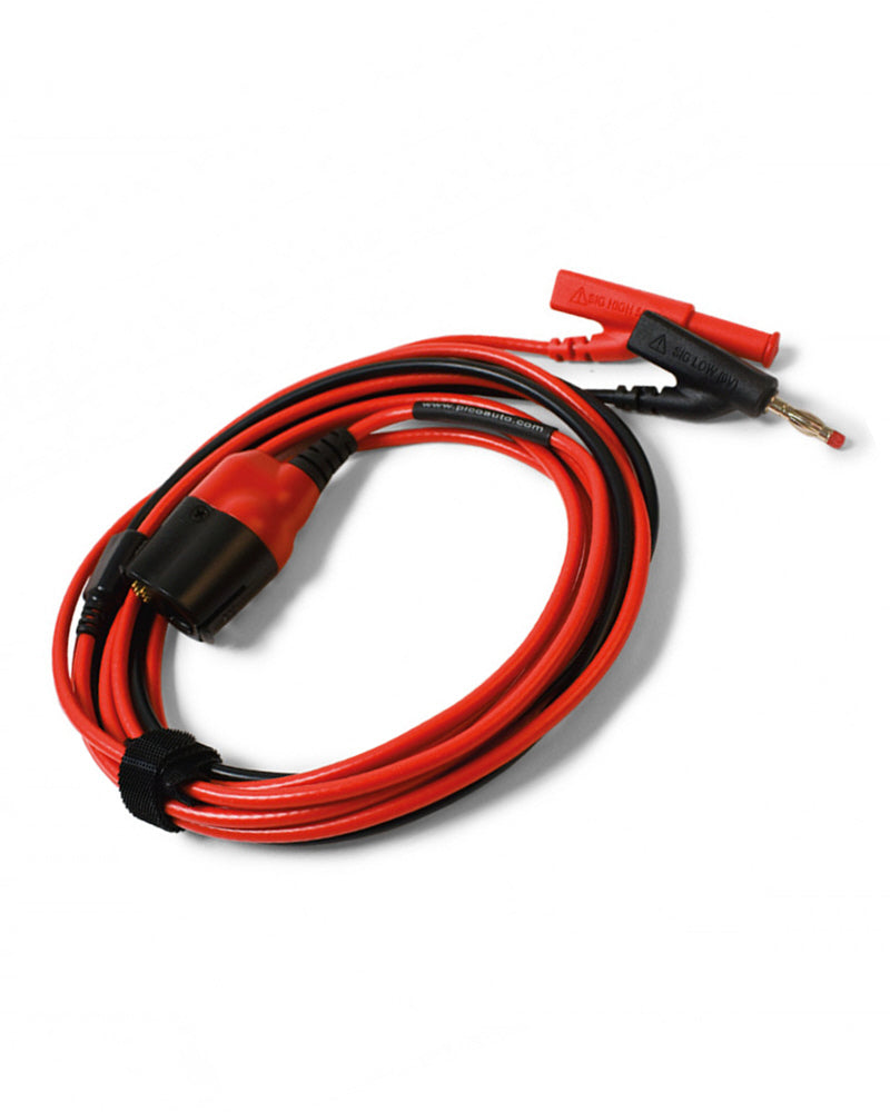 3-meter Test Lead: 4mm Permanent Ground 3m Red with PicoBNC+ (TA405)