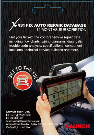 1-year Launch X-431 FIX Auto Software – AESwave