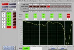 Misfire on #4: Red indicates a problem