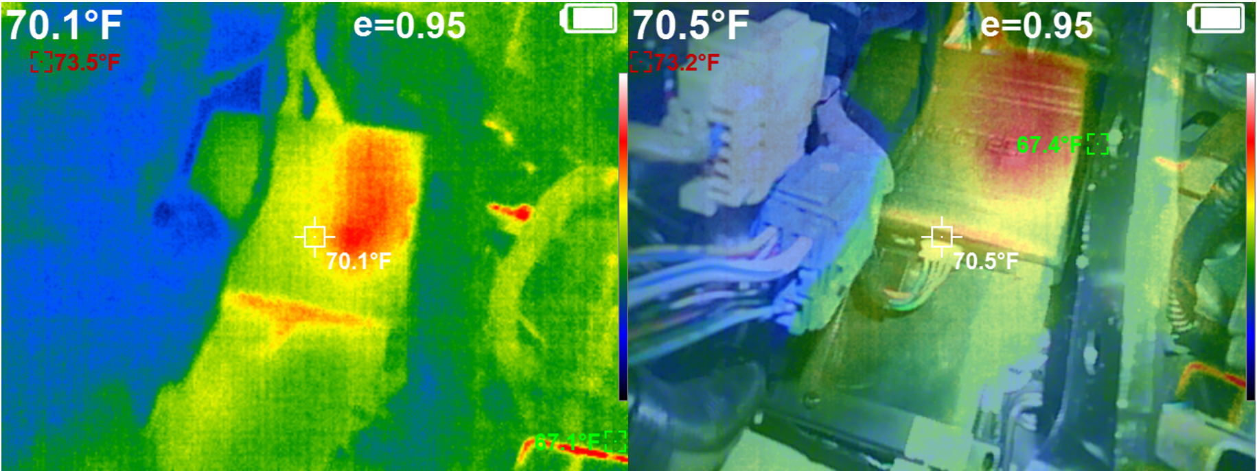Autel MaxiIRT IR100 image of component with current flowing, by Scott Shotton