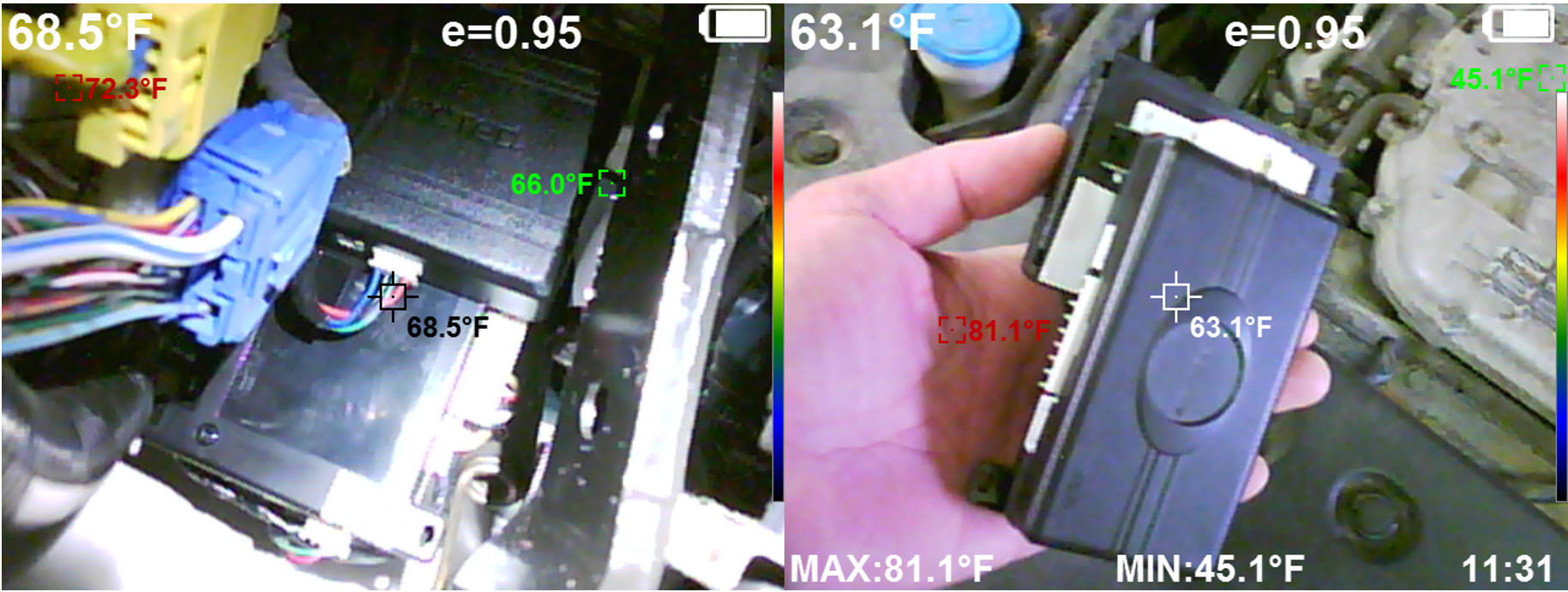 Autel MaxiIRT IR100 image of component with current flowing, by Scott Shotton